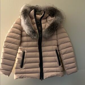 Mackage Cream Puffer Jacket with Horizontal Quilting